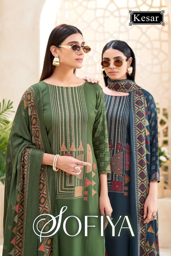 Kesar Karachi Sofiya Pashmina 4pcs Winter Suit Catalog