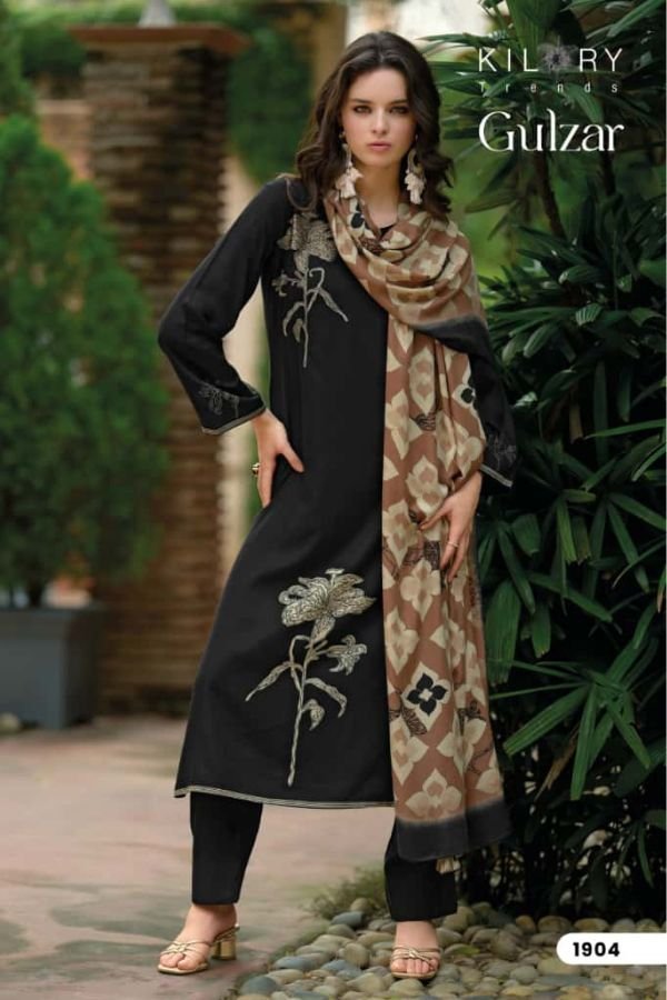 Kilory Trends Gulzar Pashmina 4pcs Winter Suit Catalog