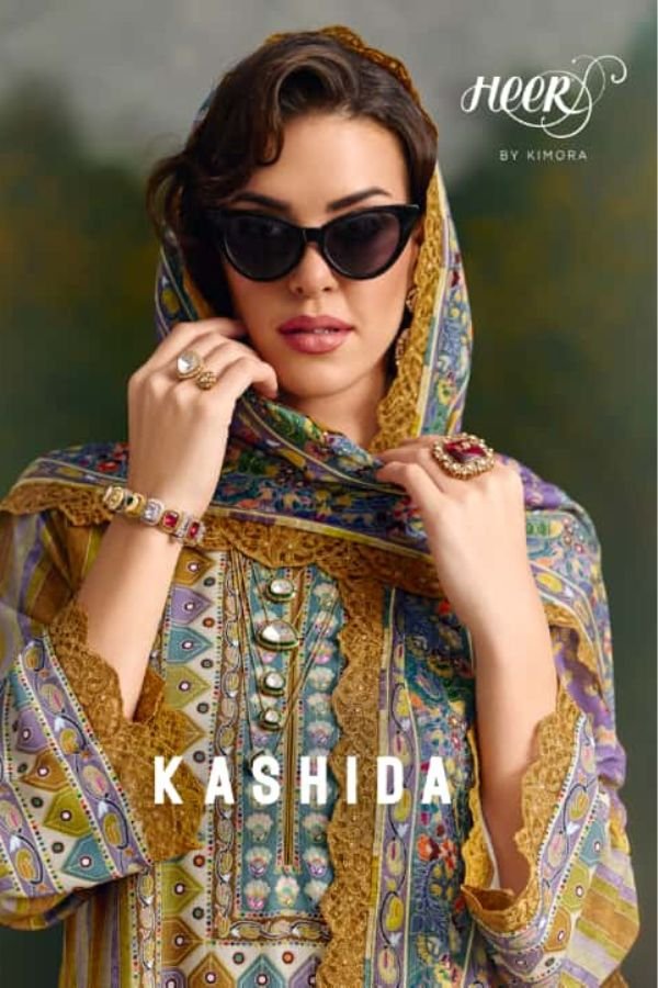Kimora Fashion Heer Kashida Pashmina 6pcs Suits Catalog