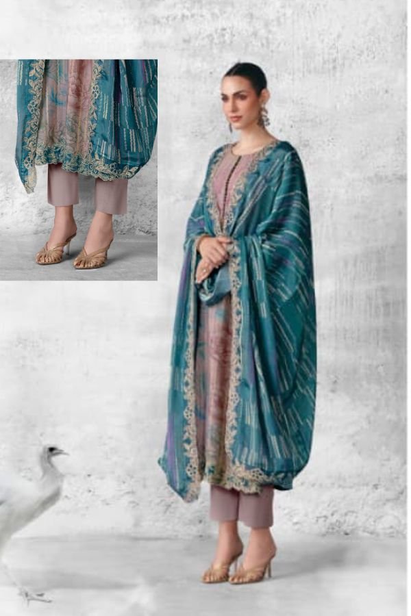 Kimora Fashion Heer Peacock Muslin 6pcs Suits Full Catalog