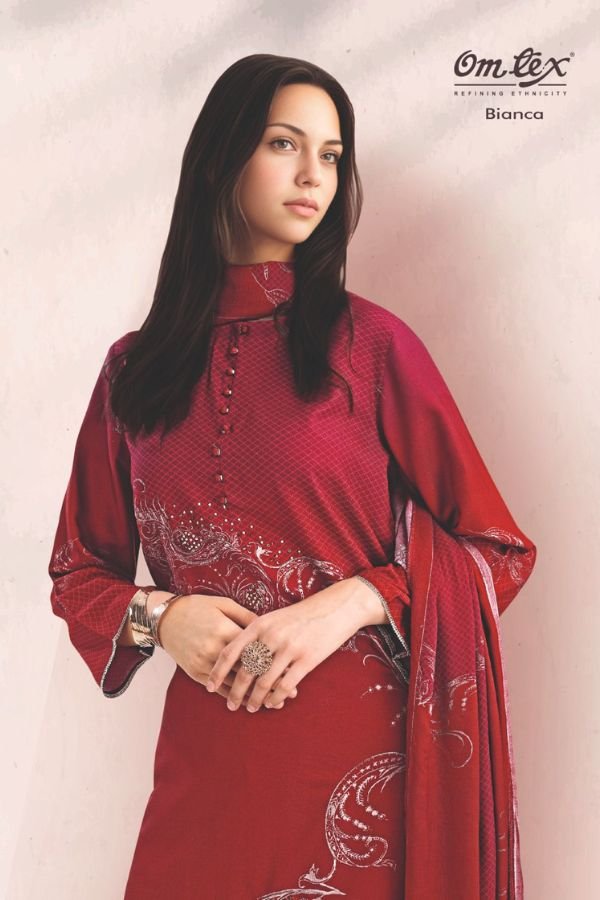 Omtex Bianca Pashmina 4pcs Winter Salwar Suit Full set