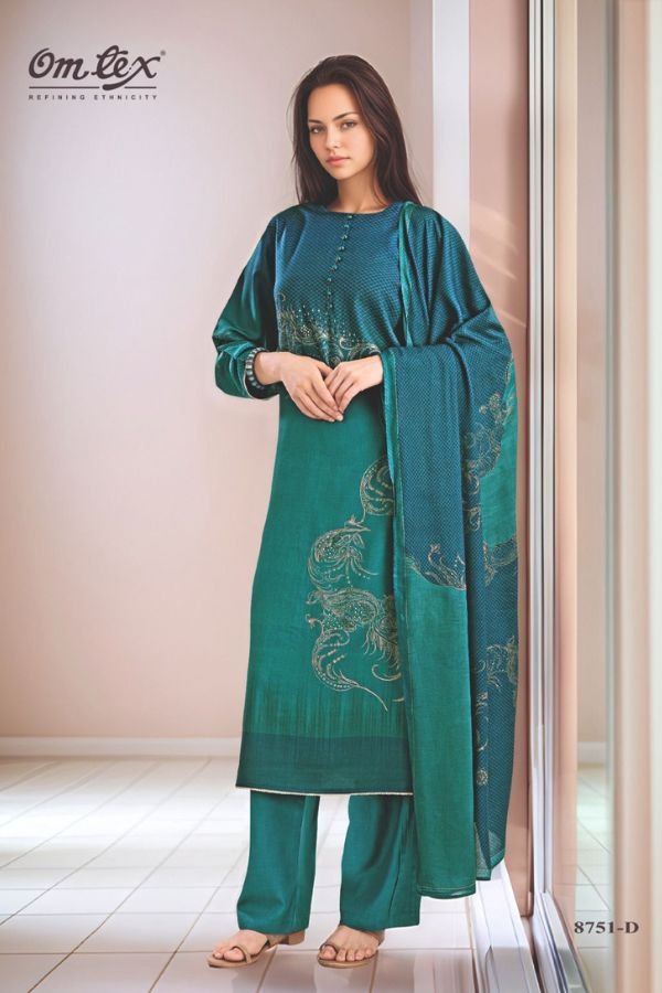 Omtex Bianca Pashmina 4pcs Winter Salwar Suit Full set