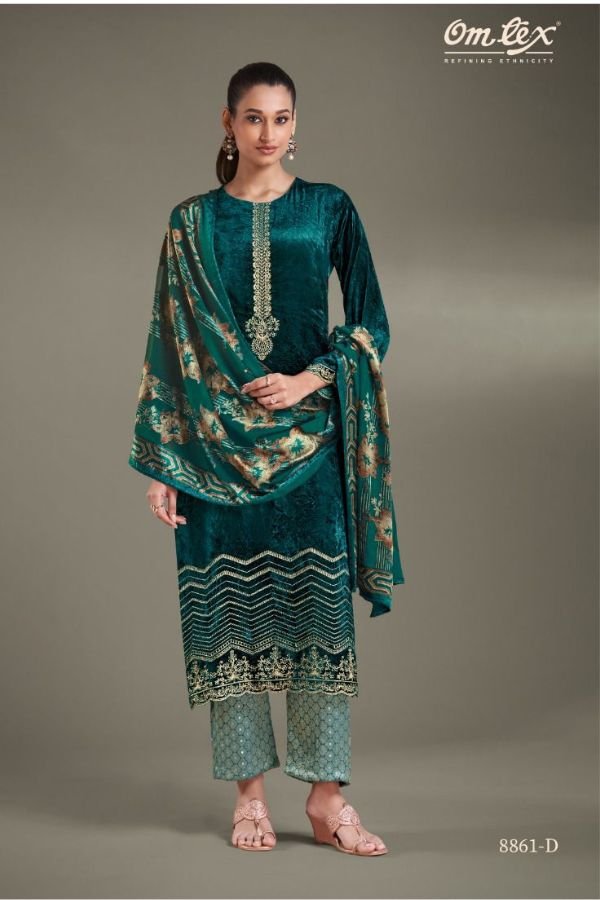 Omtex Ritha Vol 25 Velvet 4pcs Winter Salwar Suit Full set