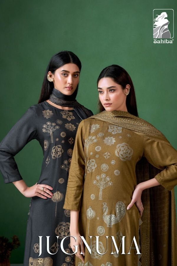 Sahiba Jugnuma 6pcs Pashmina Printed Winter Suit Catalog