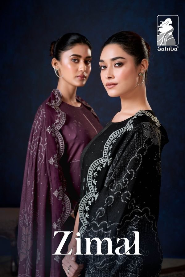 Sahiba Zimal 6pcs Pashmina Printed Winter Suit Catalog