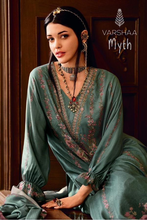 Varsha Fashion Myth Pashmina 4Pcs Suit Winter Set