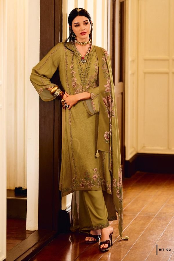 Varsha Fashion Myth Pashmina 4Pcs Suit Winter Set