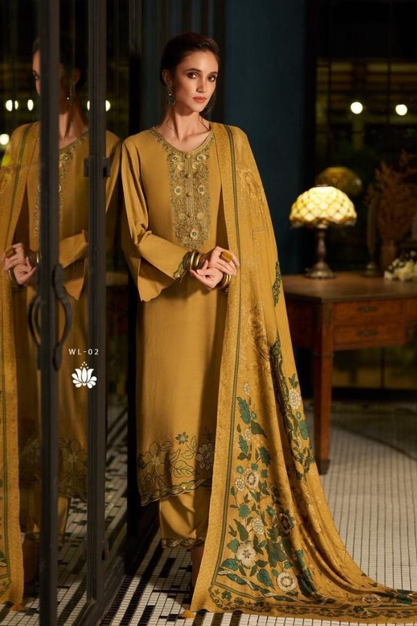 Varsha Fashion Woven Legacy Pashmina 4Pcs Suit Winter Set
