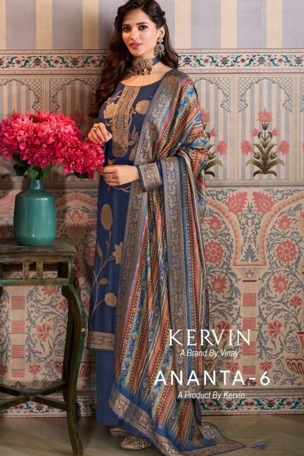 Vinay Fashion Kervin Ananta 6 Pashmina 6Pcs Suit Set