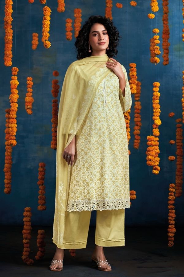Ganga Fashion Hespera S4809 Premium Cotton 4pcs Suit Catalog
