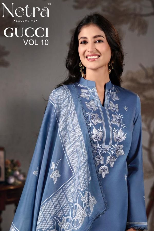 Netra Exclusive Gucci 10 Pure Cotton 6 Pcs Suit Catalog