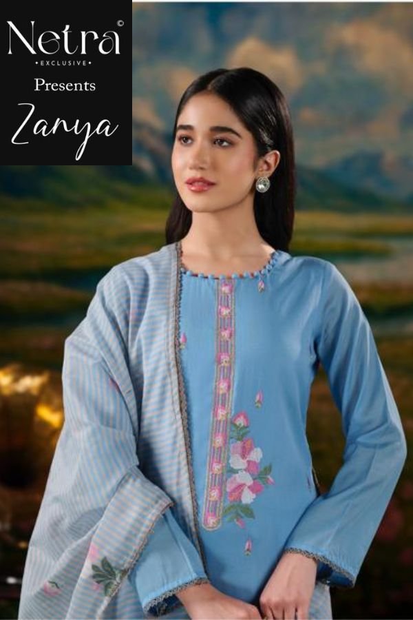 Netra Exclusive Zanya Pure Mul Chanderi 6 Pcs Suit Catalog