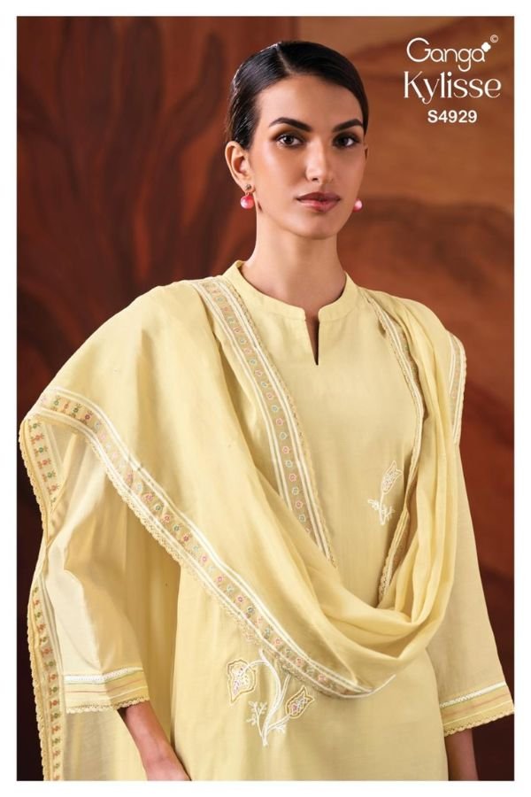 Ganga Fashion Kylisse S4929 Premium Pure Mul 4pcs Suit Set