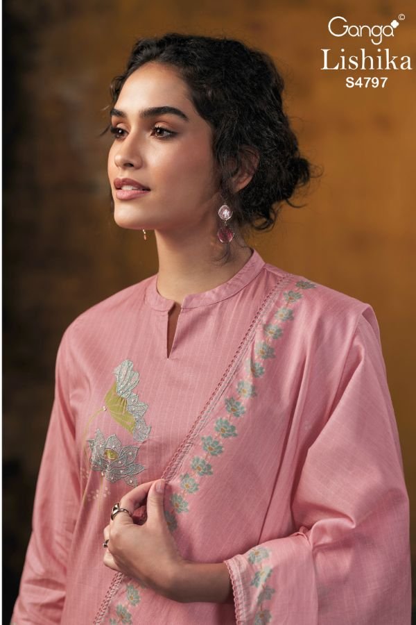 Ganga Fashion Lishika S4797 Premium Cotton 4pcs Suit Catalog