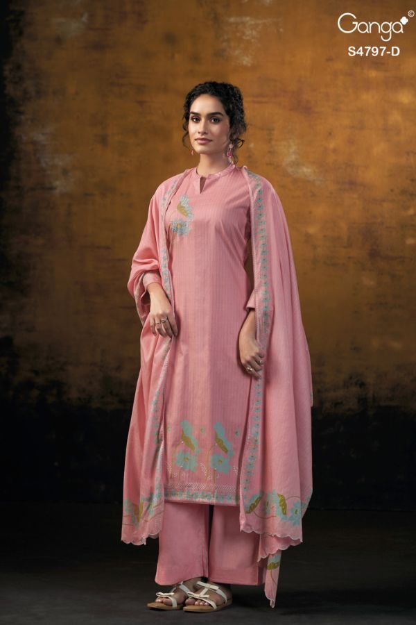 Ganga Fashion Lishika S4797 Premium Cotton 4pcs Suit Catalog