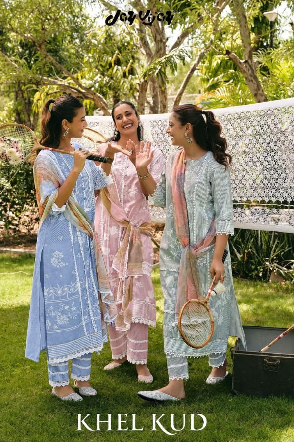 Jay Vijay Prints Khel Kud Pure South Cotton 6pcs Suit Set