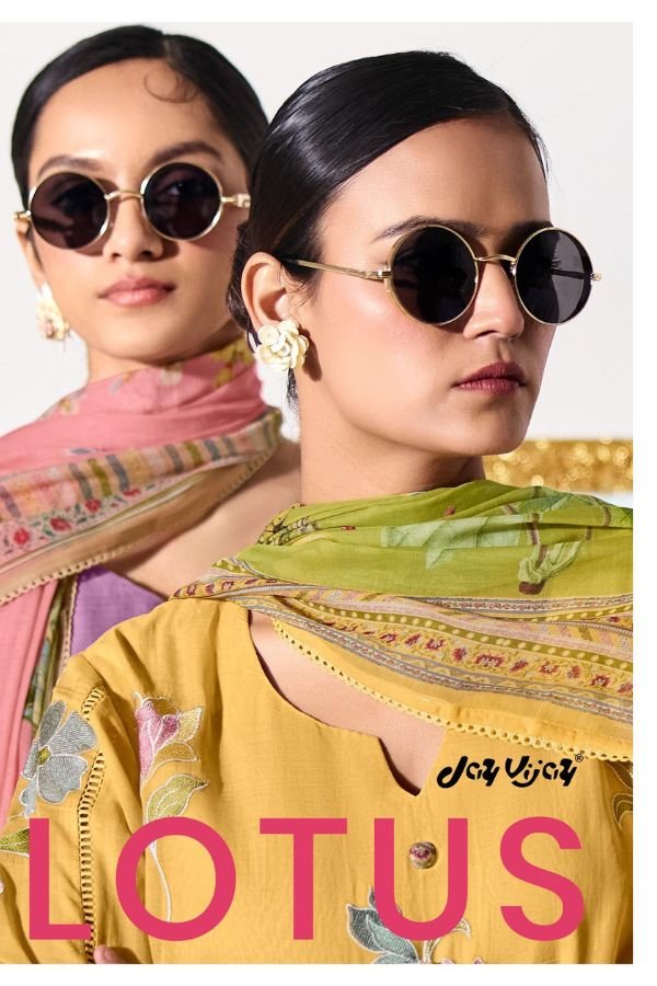 Jay Vijay Prints Lotus Pure Mal Chanderi 6pcs Suit Set