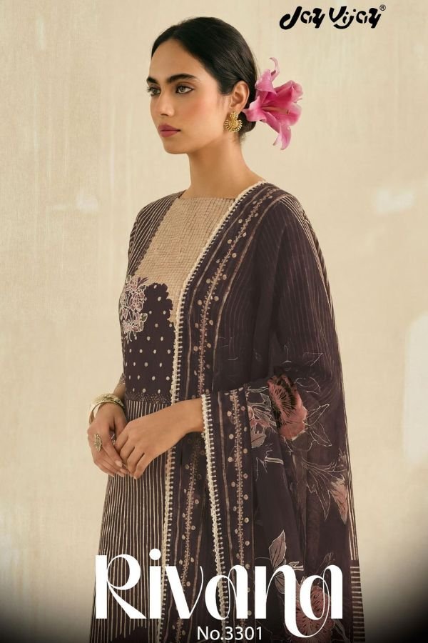 Jay Vijay Prints Rivana Premium Kota 4pcs Suit Set