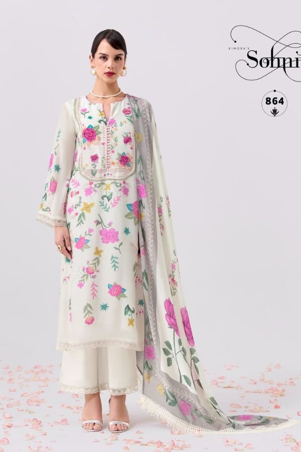 Kimora Fashion Valley Pure Cotton Lawn 4pcs Suits Set