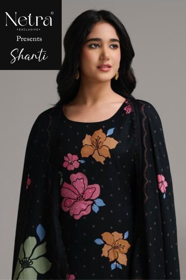 Netra Exclusive Shanti Pure Mul Chanderi 6 Pcs Suit Catalog