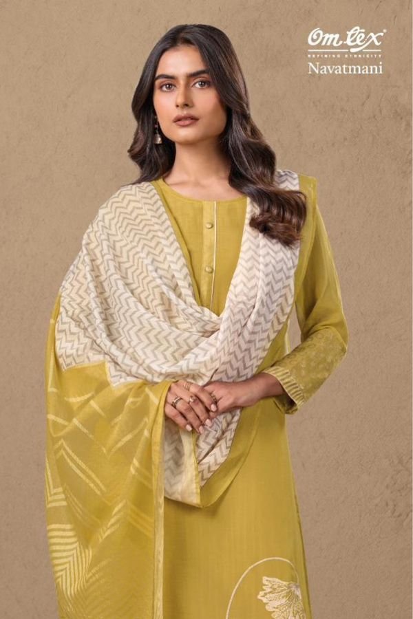 Omtex Navatmani Mal Chanderi Silk Ladies Suit 3pcs Catalog