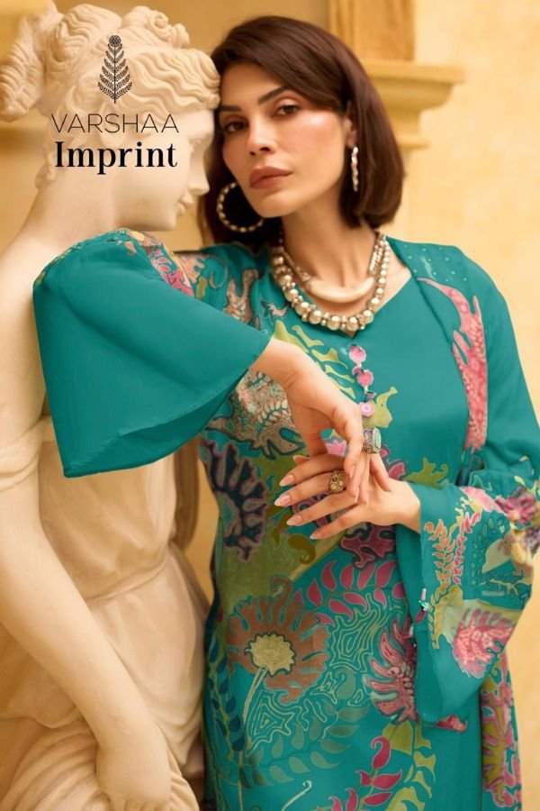Varsha Fashion Imprint Muslin 3pcs Suits Catalog