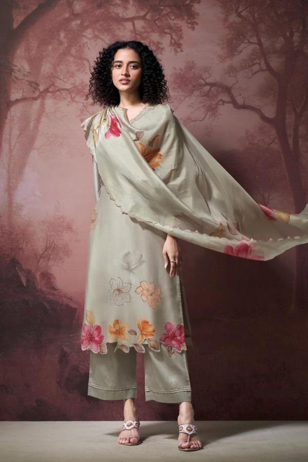 Ganga Fashion Ekthara S4203 Silk Satin 4pcs Suit Set