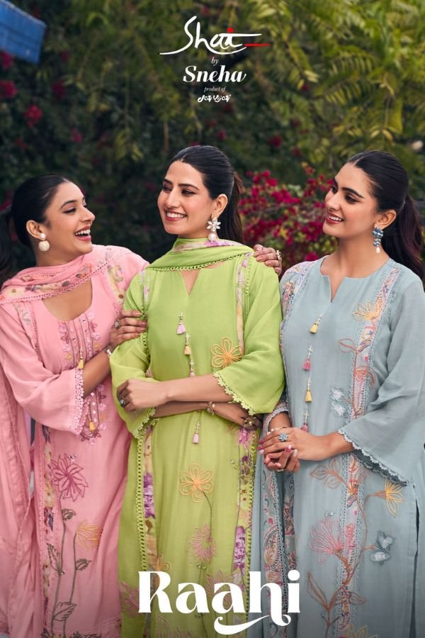 Jay Vijay Prints Shai Raahi Malai Chanderi 6pcs Suit Set