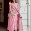 Kimora Fashion Gulabi Pure Self-Weave Cotton 4pcs Suits Set