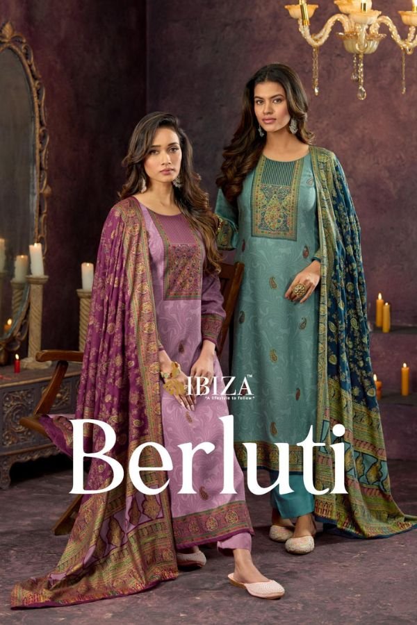 Ibiza Berluti Pashmina 4pcs Salwar Suit Catalog